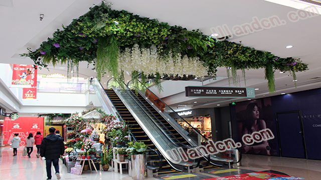 室內(nèi)仿真植物墻吊頂