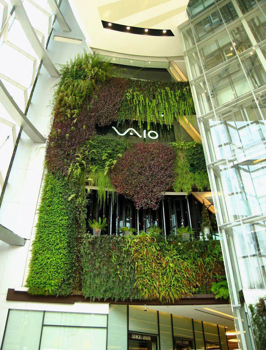 商場(chǎng)垂直綠化植物墻